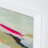"Pink Horizons - Hope" - Art Print in Aqua Blue-green by Karyn Denten - Frame Close-up