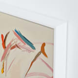 "Tropical Views 1" - Art Print in Cream and Multicolor by Caryn Owen - Frame Close-up