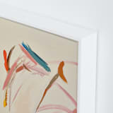 "Tropical Views 1" - Art Print in Cream and Multicolor by Caryn Owen - Frame Close-up