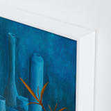 "The Leaf" - Art Print in Peacock by Michel Villalpando - Frame Close-up