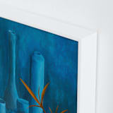 "The Leaf" - Art Print in Peacock by Michel Villalpando - Frame Close-up