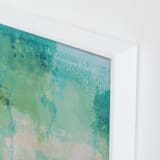 "Go with the Flow II" - Art Print in Celadon by Courtney Crane - Frame Close-up