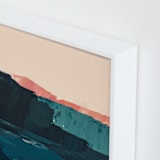 "Kona Seascapes I" - Art Print in Navy Blue by Caryn Owen - Frame Close-up