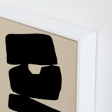 "Stones on The Ridge" - Art Print in Black Ink by Deborah Velasquez - Frame Close-up