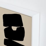 "Stones on The Ridge" - Art Print in Black Ink by Deborah Velasquez - Frame Close-up