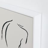 "Figure Study I" - Art Print in Creamy White by Chelsea Petaja - Frame Close-up