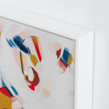 "Down the Trail" - Art Print in Red by Mary Gaspar - Frame Close-up