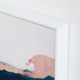"Santa Cruz Seascape Winter Swell" - Art Print in Blush by Caryn Owen - Frame Close-up
