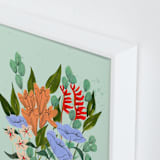 "Aerial" - Art Print in seafoam by Peggy Dean - Frame Close-up