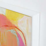 "Sunrise & Waterfalls 2" - Art Print in Coral by Karyn Denten - Frame Close-up