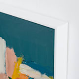 "Boat Dock" - Art Print in Orange by Caryn Owen - Frame Close-up