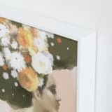 "Flower Power" - Art Print in Olive by Hannah Williams - Frame Close-up