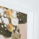 "Flower Power" - Art Print in Olive by Hannah Williams - Frame Close-up