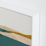 "Lakeside View II" - Art Print in Blue-Green by Little Valley Studio - Frame Close-up