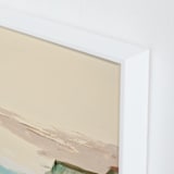 "Muted Seascape Diptych I" - Art Print in Cream by Caryn Owen - Frame Close-up