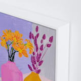 "Color Still" - Art Print in Orange, Purple, Pink by Marta Crea - Frame Close-up