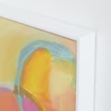 "Sunrise & Waterfalls 1" - Art Print in Golden Yellow by Karyn Denten - Frame Close-up