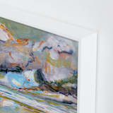 "Broken Perfection" - Art Print in Storm Blue by Jill Myer - Frame Close-up