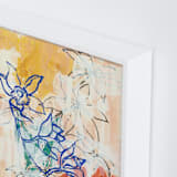 "Blue Orchids" - Art Print in Blue by Lise Gulassa - Frame Close-up