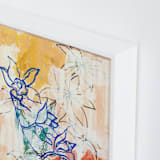 "Blue Orchids" - Art Print in Blue by Lise Gulassa - Frame Close-up
