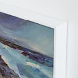 "West Coast" - Art Print in Cool Blues by Carol Dysart - Frame Close-up
