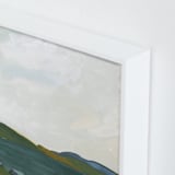 "Serenity by the Lake 2" - Art Print in Meadow Green by Lucrecia Caporale - Frame Close-up