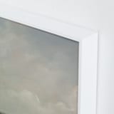 "Rosy Tomorrow I" - Art Print in Grey Blue by Stephanie Goos Johnson - Frame Close-up