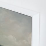 "Rosy Tomorrow I" - Art Print in Grey Blue by Stephanie Goos Johnson - Frame Close-up