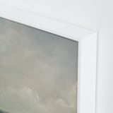 "Rosy Tomorrow I" - Art Print in Grey Blue by Stephanie Goos Johnson - Frame Close-up