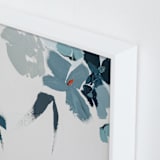 "Blue Garden Diptych II" - Art Print in Royal Blue by Caryn Owen - Frame Close-up