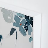 "Blue Garden Diptych II" - Art Print in Royal Blue by Caryn Owen - Frame Close-up