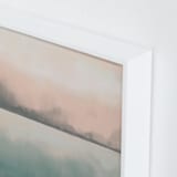"Misty Marsh II" - Art Print in Peaceful Blue by Haley Fischer - Frame Close-up