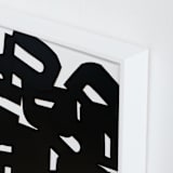 "The Domino Effect No.II" - Art Print in Charcoal Black by Deborah Velasquez - Frame Close-up