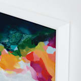 "Aerial Coastline" - Art Print in Tangerine by Mya Bessette - Frame Close-up
