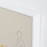 "Figure on Yellow" - Art Print in Saffron by Annie Clark - Frame Close-up