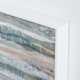 "Glowing Frost I" - Art Print in Dove Grey by Lara Eckerman - Frame Close-up