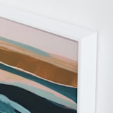 "Golden Seascape Diptych II" - Art Print in Mustard Yellow by Caryn Owen - Frame Close-up