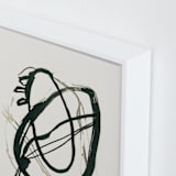 "Black 01" - Art Print in Black - beige by Catilustre - Frame Close-up