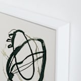 "Black 01" - Art Print in Black - beige by Catilustre - Frame Close-up