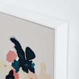 "Abstract Botanical Floral" - Art Print in coral pink by Caryn Owen - Frame Close-up
