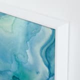 "Under Water" - Art Print in Sea Blue by Chelsey Scott - Frame Close-up