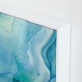 "Under Water" - Art Print in Sea Blue by Chelsey Scott - Frame Close-up
