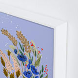 "Winifred" - Art Print in lavender-periwinkle by Peggy Dean - Frame Close-up