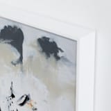 "Before the moment" - Art Print in warm beige white by Jihye Back Kim - Frame Close-up