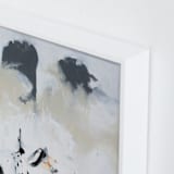 "Before the moment" - Art Print in warm beige white by Jihye Back Kim - Frame Close-up