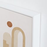 "Rustic Geometry 3" - Art Print in Terracotta by Iveta Angelova - Frame Close-up