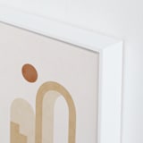 "Rustic Geometry 3" - Art Print in Terracotta by Iveta Angelova - Frame Close-up