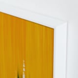 "Emerging" - Art Print in Orange Yellow by Jennifer Spencer - Frame Close-up