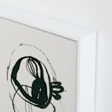 "Black 03" - Art Print in black, white, beige by Catilustre - Frame Close-up