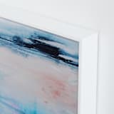 "Acceptance" - Art Print in Batik Blue by Karen Kaul - Frame Close-up